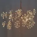 Šviečianti LED šaka, ruda, 50 cm, 195 LED, šiltai balta, mirganti, IP20