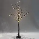 Šviečianti LED dekoracija-medelis su uogomis, rudas, 120 cm, 110 LED, šiltai balta, IP44