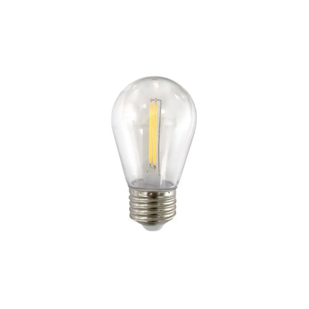 Lemputė LED E27 2W, skaidri su gija, šiltai balta, POLAMP