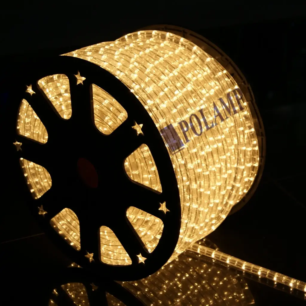 PROfesionali LED žarna-kabelis ROPELIGHT NK1 POLAMP, 13 mm, 36 LED/m, hor., 230V, klasikinė balta, IP67, 1m