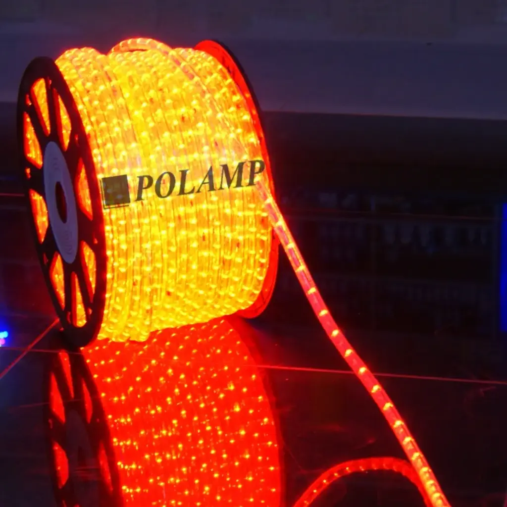 PROfesionali LED žarna-kabelis ROPELIGHT NK1 POLAMP, 13 mm, 36 LED/m, vert., 230V, oranžinė, IP67, 1m