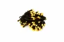 PROfesionali lempučių girlianda POLAMP, 10m (5+5), 100 LED, klasikinė balta, žaliu laidu, IP67