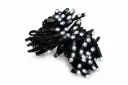 PROfesionali FLASH lempučių girlianda POLAMP, 10m (5+5), 80+20 LED, šaltai balta, juodu laidu, IP67