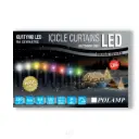 Girlianda-varvekliai POLAMP, 5m x 0,7m, 120 LED, mėlyna/šaltai balta, baltu laidu, IP44 