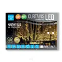 Lempučių užuolaida POLAMP, 5x0,5m, 240 LED, šaltai balta, skaidriu laidu, IP44