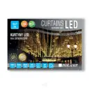 Lempučių užuolaida POLAMP, 5x1m, 400 LED, šaltai balta, skaidriu laidu, IP44