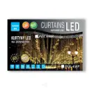 Lempučių užuolaida POLAMP, 2,5x1,5m, 380 LED, šaltai balta, skaidriu laidu, IP44