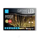 Lempučių užuolaida POLAMP, 2,5x3m, 600 LED, šaltai balta, skaidriu laidu, IP44