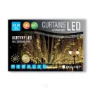 FLASH lempučių užuolaida POLAMP, 2,5x6m, 576+144 LED, šiltai balta, skaidriu laidu, IP44
