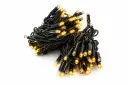 PROfesionali lempučių girlianda POLAMP, 10m (5+5), 100 LED, geltona, juodu laidu, IP67