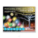PROfesionali lempučių girlianda POLAMP, 10m (5+5), 100 LED, raudona, raudonu laidu, IP67
