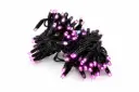 PROfesionali FLASH lempučių girlianda POLAMP, 10m (5+5), 80+20 LED, rožinė, juodu laidu, IP67
