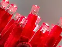 PROfesionali FLASH lempučių girlianda POLAMP, 10m (5+5), 80+20 LED, raudona, raudonu laidu, IP67