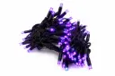 PROfesionali FLASH lempučių girlianda POLAMP, 10m (5+5), 80+20 LED, purpurinė, juodu laidu, IP67
