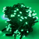 PRO lempučių girlianda POLAMP, 100 LED, IP67, 10m (5+5), alyvuogių žalia, juodu laidu