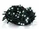 Lempučių girlianda POLAMP, 10m, 100 LED, šaltai balta, žaliu laidu, IP44