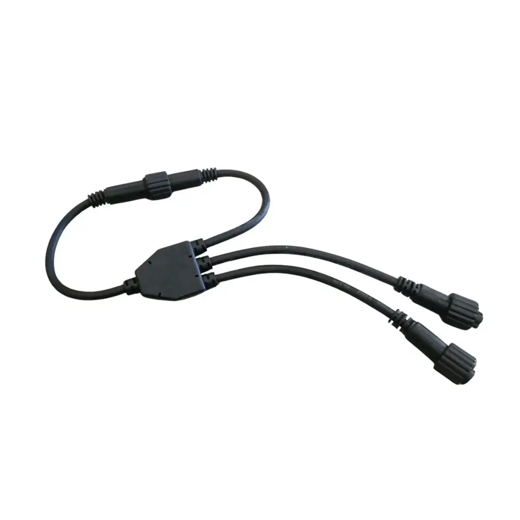 Šakotuvas-kabelis 3xF 1xM, juodas, POLAMP