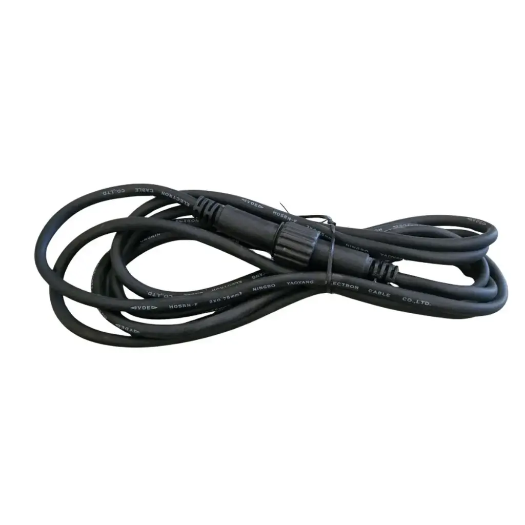 Ilgiklis girliandai 1xF 1xM, 3m, juodas, POLAMP