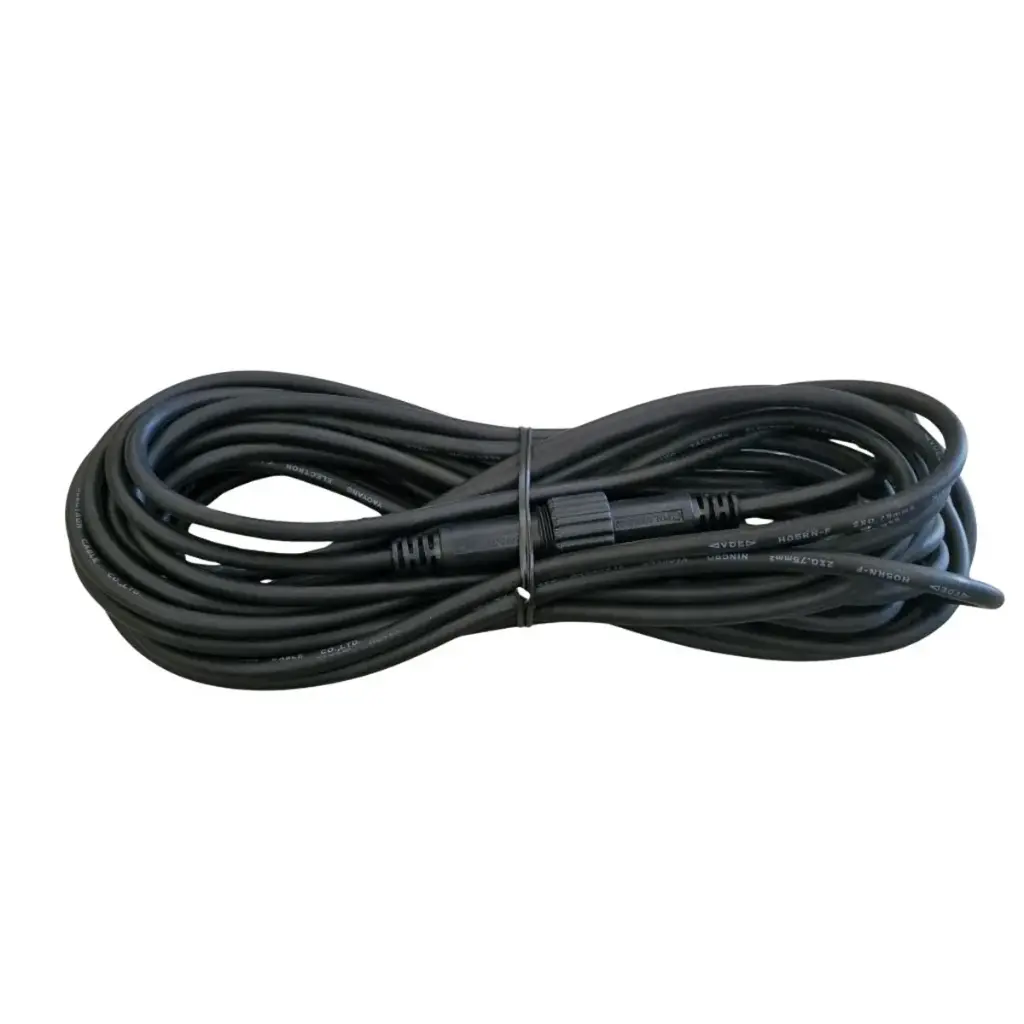 Ilgiklis girliandai 1xF 1xM, 5m, juodas, POLAMP