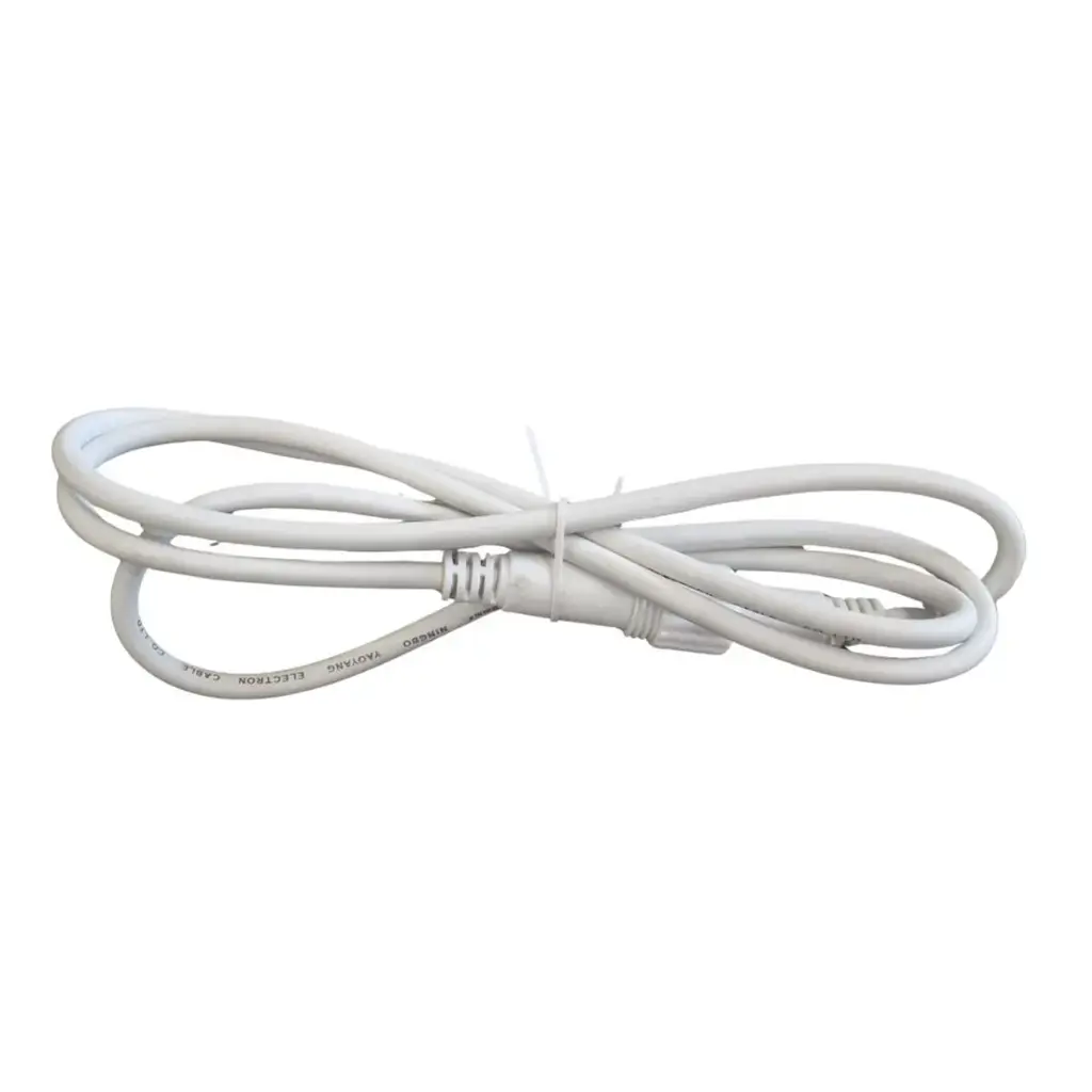 Ilgiklis girliandai 1xF 1xM, 5m, baltas, POLAMP