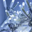 PROfesionali tanki lempučių girlianda POLAMP, 5m (2,5+2,5), 300 LED, šaltai balta, baltu laidu, IP67