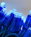PROfesionali lempučių girlianda POLAMP, 10m (5+5), 100 LED, žydra, mėlynu laidu, IP67