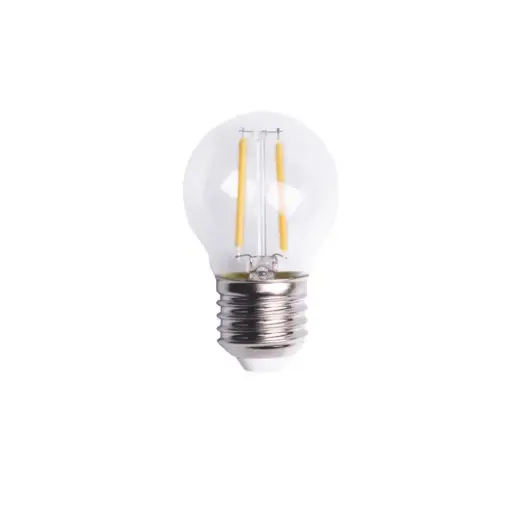 [POL-G45 E27 1W WW FIL] Lemputė LED E27 1W, skaidri su gija, šiltai balta, POLAMP