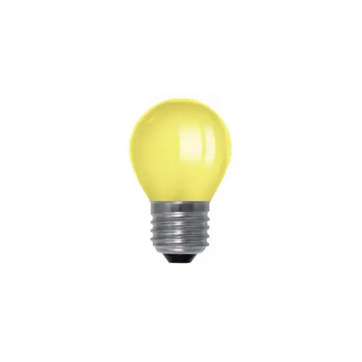 [POL-G45 E27 1W Y] Lemputė LED E27 1W, matinė, geltona, POLAMP