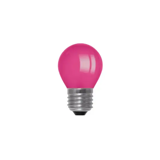 [POL-G45 E27 1W P] Lemputė LED E27 1W, matinė, rožinė, POLAMP
