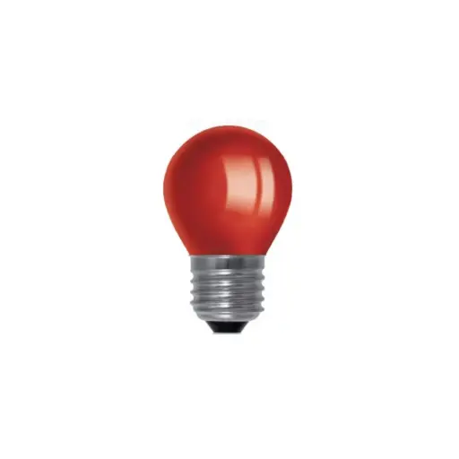 [POL-G45 E27 1W R] Lemputė LED E27 1W, matinė, raudona, POLAMP
