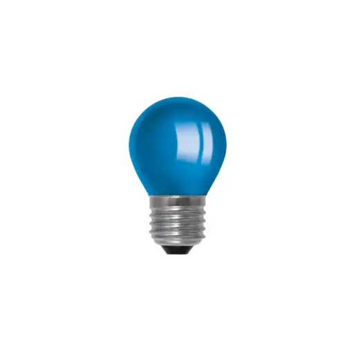 [POL-G45 E27 1W SBLU] Lemputė LED E27 1W, matinė, žydra, POLAMP