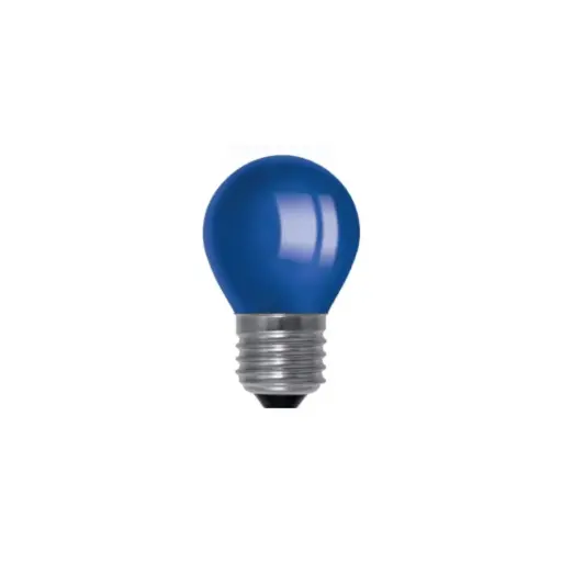 [POL-G45 E27 1W BLU] Lemputė LED E27 1W, matinė, mėlyna, POLAMP