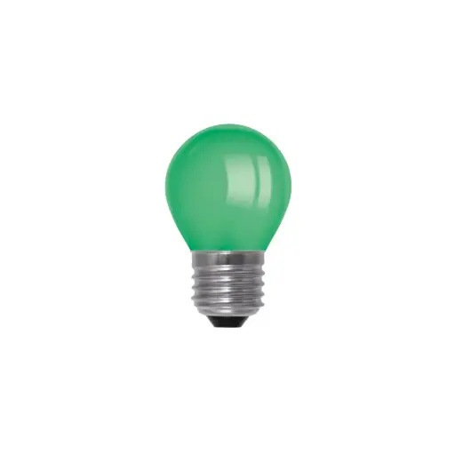 [POL-G45 E27 1W LG] Lemputė LED E27 1W, matinė, šviesiai žalia, POLAMP