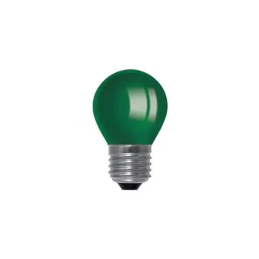 [POL-G45 E27 1W G] Lemputė LED E27 1W, matinė, žalia, POLAMP