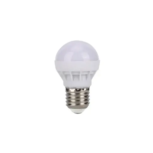 [POL-G45 E27 1W RGB RC] Lemputė LED E27 1W, matinė, RGB, su pulteliu, POLAMP