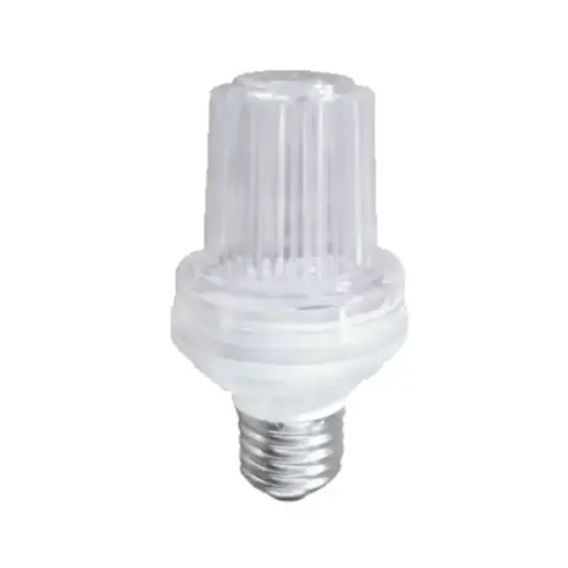[POL-LED FLASH E27 3W CW] Lemputė žybsnis (stroboskopas), 1 sek., LED E27 3W, skaidri, šaltai balta, POLAMP