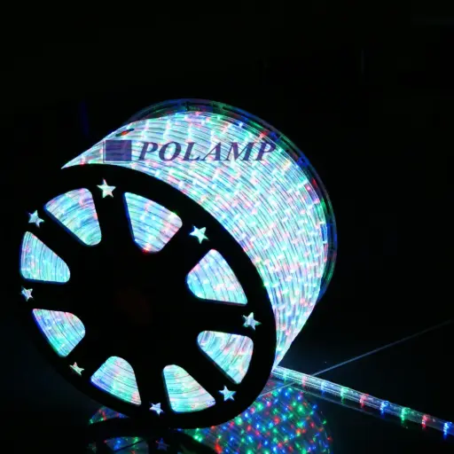 [POL-LRLNK1V-M1] PROfesionali LED žarna-kabelis ROPELIGHT NK1 POLAMP, 13 mm, 36 LED/m, vert., 230V, įvairiaspalvė, IP67, 1m