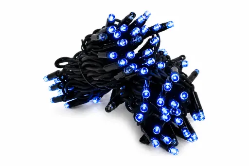 [POL-PLSL10M-BLU-BL] PROfesionali lempučių girlianda POLAMP, 10m (5+5), 100 LED, mėlyna, juodu laidu, IP67