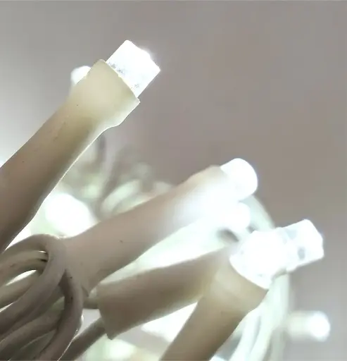 [POL-LSL10M-CW-W] Lempučių girlianda POLAMP, 10m, 100 LED, šaltai balta, baltu laidu, IP44