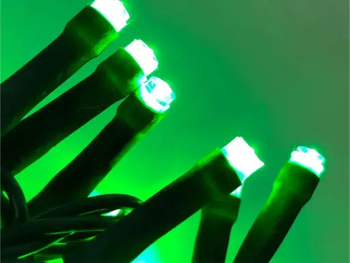 [POL-LSL10M-G-G] Lempučių girlianda POLAMP, 10m, 100 LED, žalia, žaliu laidu, IP44  