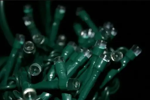 [POL-LSLf10M-BLU-G] FLASH lempučių girlianda POLAMP, 10m, 80+20 LED, mėlyna, žaliu laidu, IP44